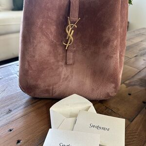 Saint Laurent Pink Suede Bag